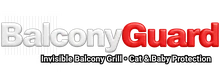 BalconyGuard logo — Invisible Balcony Grill · Cat & Baby Protection