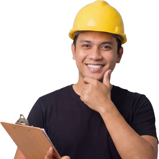 BalconyGuard technician with a clipboard recommending the right invisible balcony grill material