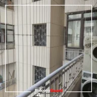 Steel railing design for balcony combined with invisible grill