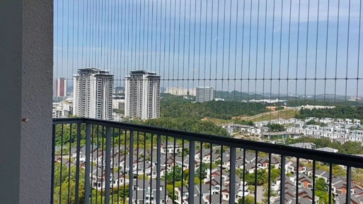 Invisible grill balcony installation for condo in Kuala Lumpur