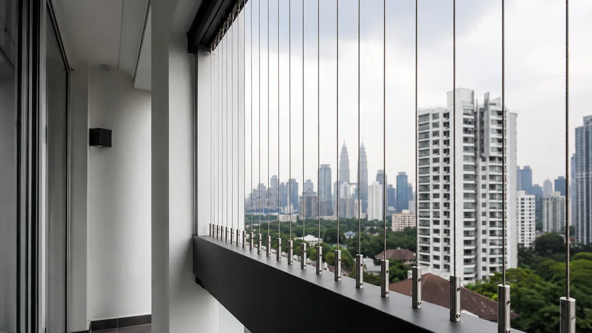 Invisible grille dipasang pada rumah landed moden di Johor