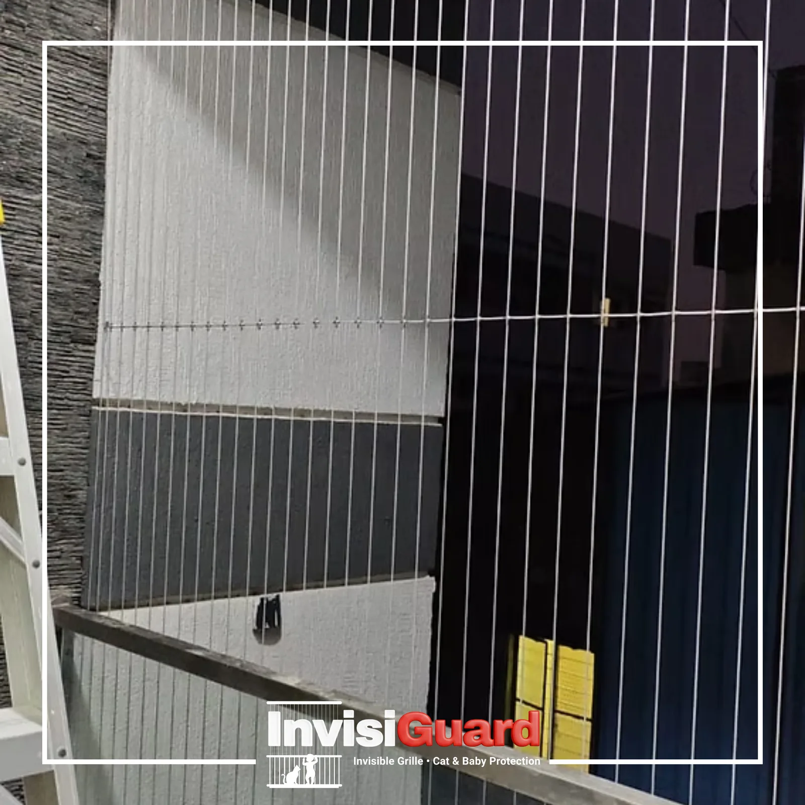 Invisible grille Singapore style balcony grill design