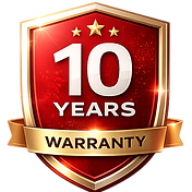InvisiGuard 10 years warranty badge on invisible grill installation