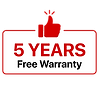 5 years free warranty badge — Standard invisible grill