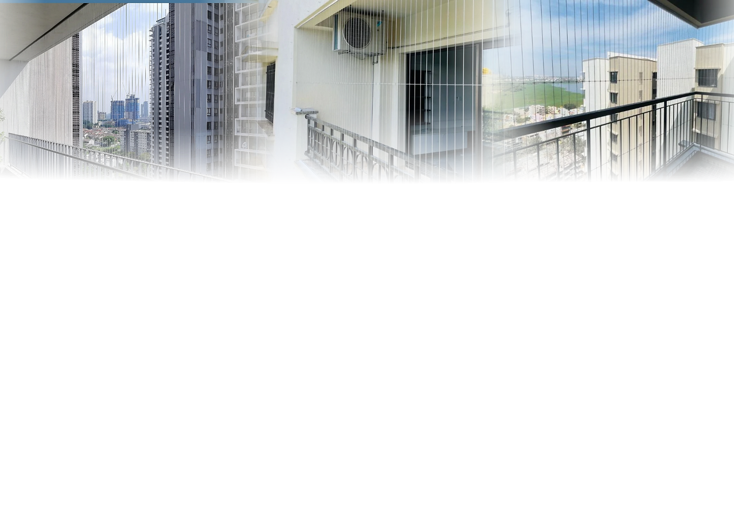 Invisible balcony grill installation KL for condo balcony